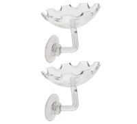 POPETPOP 2pcs Acrylic Shrimp Feeding Basin with Suction Cups Decorative Shrimp Feeder Trays for Aquarium Fish Tank Accessories Suitable and Small Aquatic Pets