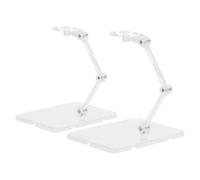 POPETPOP 2pcs Adjustable Black Plastic Action Figure Holder with Strong Stability and Modular Design, for Displaying Action Figure Models and Dolls in Angles and Settings