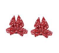 POPETPOP 2pcs Adjustable Christmas Dog Bow Collar Removable Necktie for Pets Cute Holiday Decor for Cats and Dogs Breathable and for Christmas Parties
