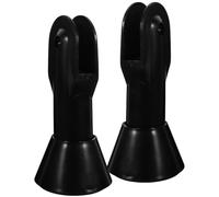 POPETPOP 2pcs Adjustable Partition Foot Plastic Bathroom Partition Fitting Accessory Black Public Toilets Replaceable Support Foot