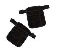 POPETPOP 2pcs Adjustable Server Waist Pouch Bag with Multiple Pockets, Restaurant Waitress Money Apron Belt, Sturdy Fabric Waist Pack for Waiter Service and Tip Change