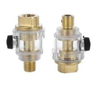 POPETPOP 2pcs Air Pneumatic Tool Oil Water Separator with 1/4 Inch Quick Connect, Copper-Plated Iron Mini Design for Grinder and Pneumatic Screwdriver, Space-Saving Fuel Filtration System