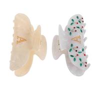 POPETPOP 2pcs Alphabet Hair Claw Cute Hair Clips Initial Claw 3.38x1.61x1.61in Acrylic Secure Styling Eyecatching Glitter Effect Women Busy Days Accessories