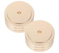 POPETPOP 2Pcs Anti Vibration Aluminium Alloy Amplifier Feet Pads Speaker Base Pad for Hifi Audio Isolation and Shock Absorption Small Gold for CD Players