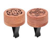 POPETPOP 2pcs Aromatherapy Diffuser Vent Clip Car Air Conditioner Clips Brown Wood Material Sl esign Easy to Install Enhancing Aesthetic Appeal inside Your Car for Owners