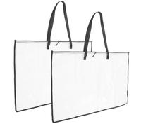 POPETPOP 2pcs Art Portfolio Bag Large Mesh Drawing Board Storage Folder Tote for Artwork and Poster Carrying, Handheld Art Tool Storage Case for Artists