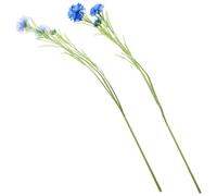 POPETPOP 2pcs Artificial Cornflower Bunches Party Artificial Flower Stems Blue Silk Cloth Realistic Appearance Lasting Use for Hanging Basket Decoration