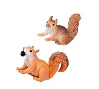 POPETPOP 2pcs Artificial Squirrel Small Cuddly Stuffed Animals Squirrels Hedgehog Guinea Pig Hideout Gnomes Cement Garden Squirrel Outdoor Statue Resin Animals Model Plastic Orange