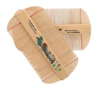 POPETPOP 2pcs Bamboo Comb Double-sided Hair Caring Tool Anti-static Dense Tooth Comb for Home Use Effective Dandruff Removal and Fine Hair Treatment Style