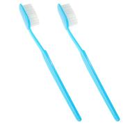 POPETPOP 2pcs Bath Exfoliating Brush Shower Back Scrubber Body Exfoliating Brush with Comfortable Touch Abs Flocking Material Hole for Hanging Portable Handle for Personal Care