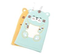 POPETPOP 2pcs Bath Mitts Cartoon Tiger Design Lightweight Cotton Polyester Shower Bath Towels with Cleaning Effect for Shower Time
