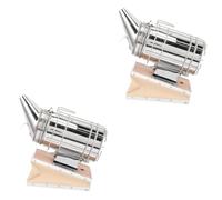 POPETPOP 2pcs Bee Hive Smoker with Heat Shield Feeders Hummers Heated Delight Hive Tool Stand Beehive Frame Holder Pellet Blue Stainless Steel Beekeeping Tool Stainless Steel. Pu