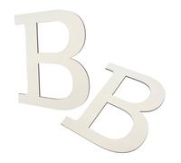 POPETPOP 2pcs Big Wood Alphabet Letter B Unfinished Paintable for DIY Wall Decoration Stylish Home Kids Room