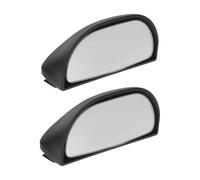 POPETPOP 2pcs Black Car Side Blind Spot Mirrors, Wide Angle Convex Rearview Auxiliary Mirrors for Reversing Assist and Rear Safety