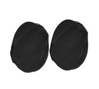 POPETPOP 2pcs Black Oxford Cloth Cymbal Protective Bags for Musicians and Performers, Waterproof Single Layer Gong Holder with Portable Handle, 40cm Diameter, Wear Resistant