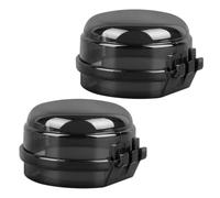 POPETPOP 2pcs Black Plastic Stove Knob Covers for Kitchen and Home, Universal Safety Protection Caps Preventing Accidental Touching on Burner Switch and Stove Knobs
