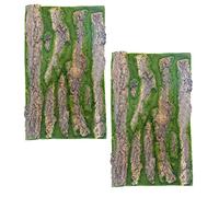 POPETPOP 2pcs Board Reptile Backdrop Vivarium Tank Emulation Background- Bark Habitat Imitation or Tree Fish Decor Decorative Aquarium Background Vivid Emulated Cork Gecko Wall