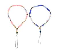 POPETPOP 2pcs Bohemian Evil Eye Beaded Phone Anti-lost Strap Wrist Rope