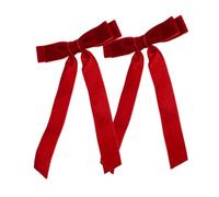 POPETPOP 2pcs Bow Hair Clip Flocking Cute Girls Women Accessories Replacement for Ponytail Daily Wear Parties