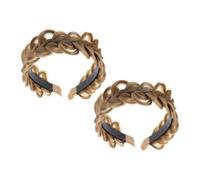 POPETPOP 2pcs Braid Wig Headband for Women, Stylish Plastic and Resin Material, Maintain Shape after Repeated Use, Not Easy to Slip, for Photos with Family and Friends or Different