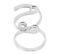 POPETPOP 2pcs Braided Knitted Ring for Crochet Knitting Yarn Guided Craft Rings Adjustable for Finger Embroidery Projects