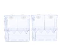 POPETPOP 2pcs Breeding Incubator for Fish Plastic Tank Box Suction Cups for Betta/guppy/