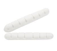 POPETPOP 2pcs Cable Organizer Straps with 8 Slots Double Sides Slot Design Silicone Material Traceless Adhesive Not Falling Off Power Cord Holder for Desktop Audio and Data Cable Management