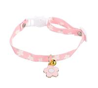 POPETPOP 2pcs Cartoon Dog Collar with Bell Cat Collar Pink Adjustable Decorative