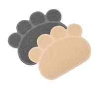 POPETPOP 2pcs Cat Litter Mat Non Skid Pet Mat for Food Water Easy to Clean Indoor Litter Rug Keeps Floors Clean Mess