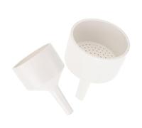 POPETPOP 2pcs Ceramic Buchner Laboratory Funnel Set 60mm 80mm Slanted Lip Filtering Funnels Chemical Strainer for Lab and Scientific Use