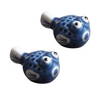 POPETPOP 2pcs Ceramic Chopsticks Holder Blue Japanese Style Chopstick Rest with Decorative and Easy to Clean Features Practical Rack for Home Dining Table Use