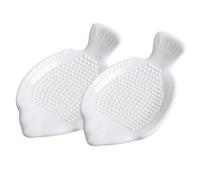 POPETPOP 2pcs Ceramic Garlic Grinder Plates Manual Wear Resistant Handheld Mincers for Ginger Vegetables and Cheese Home Kitchen Tool