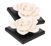 POPETPOP 2pcs Ceramic Rose Perfume Ornaments Aromatherapy Diffuser Decor for Home Office Car