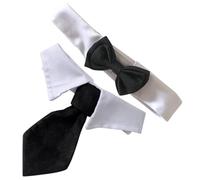 POPETPOP 2pcs Chic Pet Bow Tie Collars for Dogs and Cats, Polyester Material, Cozy and Breathable, for Weddings and Christmas Parties