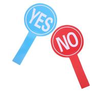 POPETPOP 2pcs Classroom Participation Paddles Hand Holding Score Boards Yes No Voting Signs Portable Reusable Lightweight Foam Board Single Sided Design for Teachers and Evaluations
