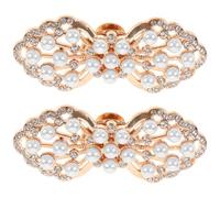 POPETPOP 2pcs Clips for Women, Zinc Alloy Material with Detachable Design, Adds A Glamorous Touch to High Heels for Formal Dinners and Proms