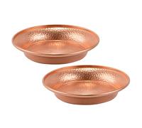 POPETPOP 2pcs Copper Offering Bowls Fine Workmanship and Detailed Design, Mystical Tibetan Style Ritual Bowls for Meditation and Home Decoration