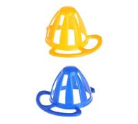 POPETPOP 2pcs Creative Food Basin Bird Feeder with Handy Easy-to-use Plastic Bowl for Bird Cage Simple Color Design Suitable for Pet Small Random Color