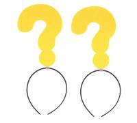 POPETPOP 2Pcs Creative Question Mark Shape Headband Funny Hair Accessories for Parties Photo Props Durable Unique Design for Friends present for Fun Moments