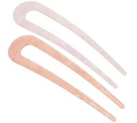 POPETPOP 2pcs Creative U-shaped Hair Pins Hair Comb Synthetic Material Fashionable Elegant Design Suitable for Daily Wear Wedding Party Accessories