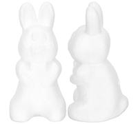 POPETPOP 2pcs DIY Choice Bunny Craft Rabbit White Foam Model for Decoration