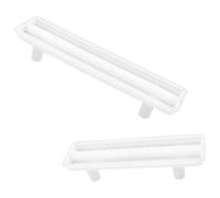 POPETPOP 2pcs DIY Epoxy Tray Handle Mold Silicone Tray Handle Molds White Safe Silicone Material Efficient Making Unlimited Creativity for Crafting and DIY