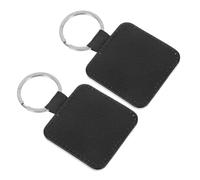 POPETPOP 2pcs Diy Keychain Blank Heart Shaped Pu Leather Sublimation Keyring for Crafts Activities Keychain Blanks for Personalised Photo Keyring Making