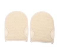 POPETPOP 2pcs Double-sided Exfoliating Gloves Bath Scrub Mitts Thickened Cotton-linen Shower Gloves for Deep Dead Skin Removal and Body Cleansing Bath Accessories