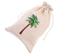 POPETPOP 2pcs Drawstring Shoes Storage Bags with Unique Cartoon Palm Tree Pattern Portable Cloth Shoe Pouch for Travel and Home Use