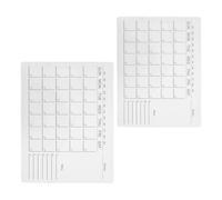 POPETPOP 2pcs Dry Erase Whiteboard Wall Decal Removable Monthly Planner Sticker with Self-Adhesive Back Flexible Writable Erasable Schedule Board for Home School Office