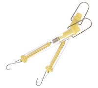 POPETPOP 2pcs Dual Scale Spring Scales Newton Force Meter Plastic Material 0.5kg Weight Easy Hanging Easy to Read Markings for Physics Demonstrations Random Color