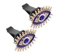 POPETPOP 2pcs Evil Eye Car Air Vent Clips with Rhinestone Crystal Decoration Bling Alloy Car Ac Vent Clips for Secure Attachment and Fragrance Stylish for Women