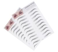 POPETPOP 2pcs Eyebrow Stickers Black Paper Real Hair Stick Eyebrows No Skin Damage Temporary Tattoo Patches for Beginners Novice Use