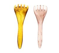 POPETPOP 2pcs Five-claw Resin Beeswax Massage Combs Scalp Scraping Muscle Relaxing Tools for Parents and Adults Head Itching Relief Hair Care Random Color